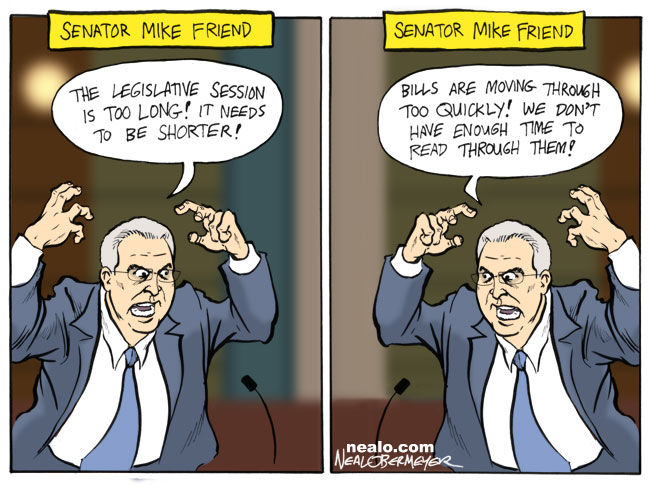 senator mike friend session longer shorter
