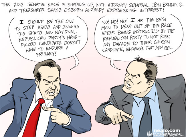 attorney general jon bruning state treasurer shane osborn 2012 senate race